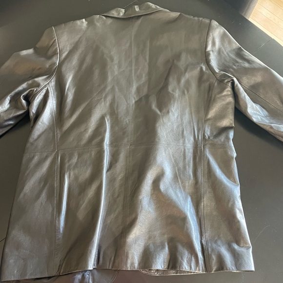 Black Genuine Lamb Leather Jacket Roundtree & Yorke Size XL -coat men lined - Picture 14 of 16